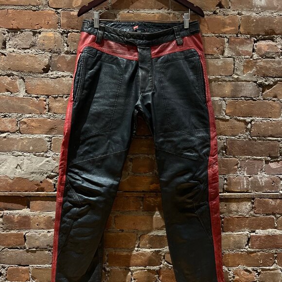 Diesel “Industry Division” Two-Tone Leather Pants - Picture 1 of 12